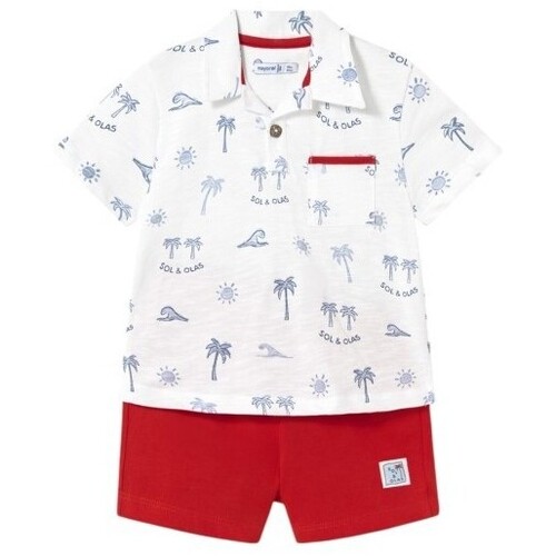 Kleidung Kinder Kleider & Outfits Mayoral 1657 Conjunto polo Rojo Rot