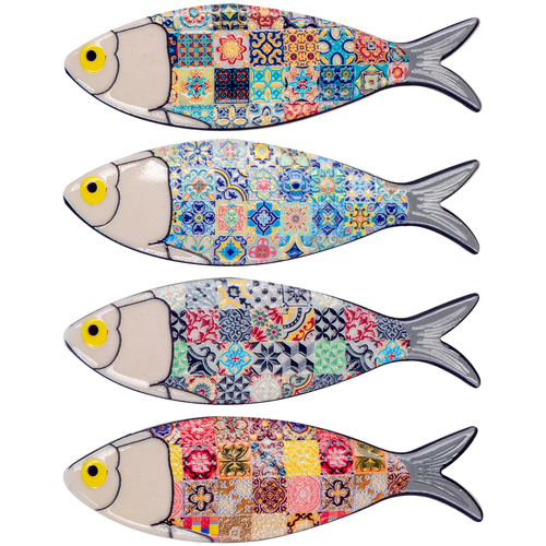 Home Statuetten und Figuren Signes Grimalt Magnetischer Fisch 3U Silbern