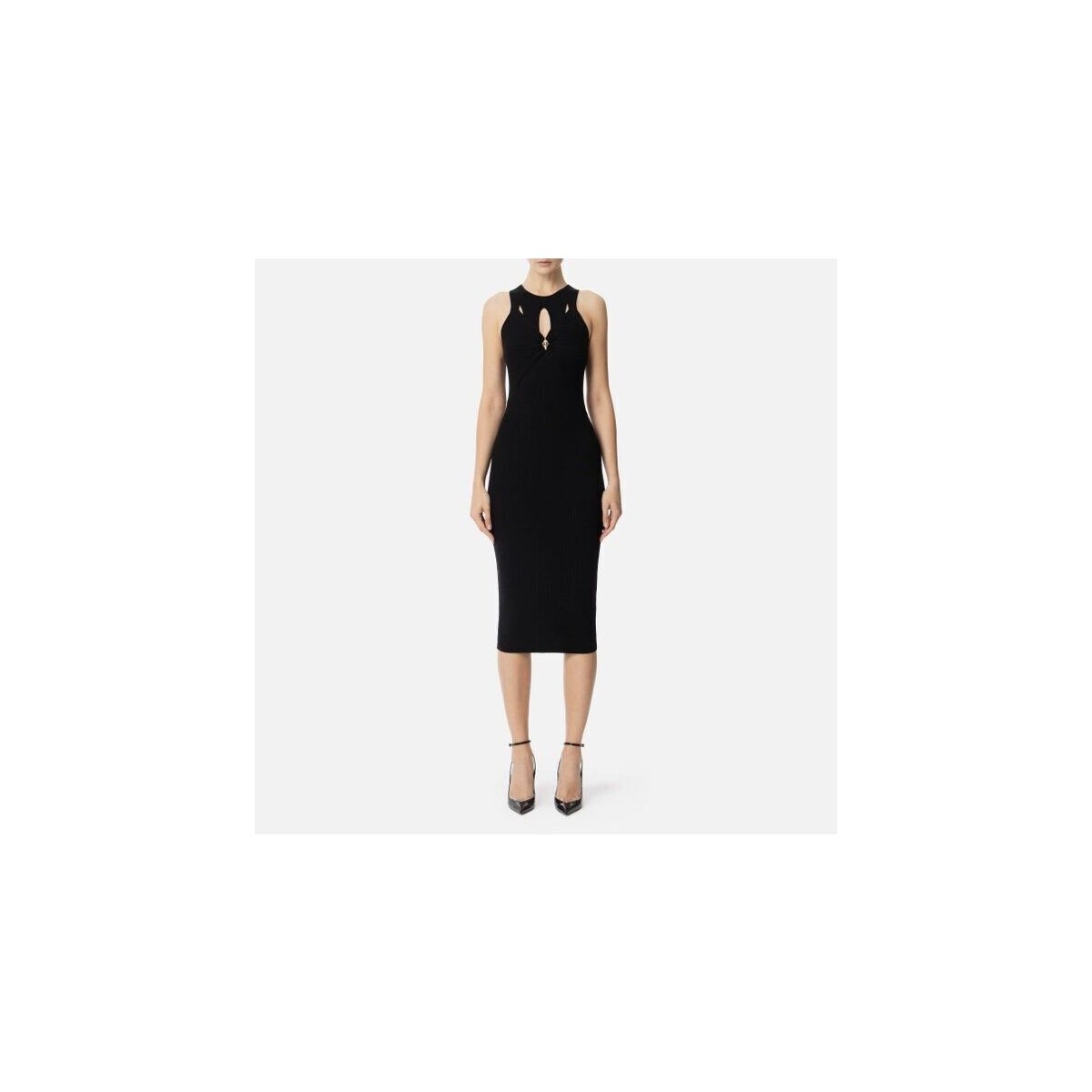 Kleidung Damen Kleider Elisabetta Franchi AM63B51E2-110 Schwarz