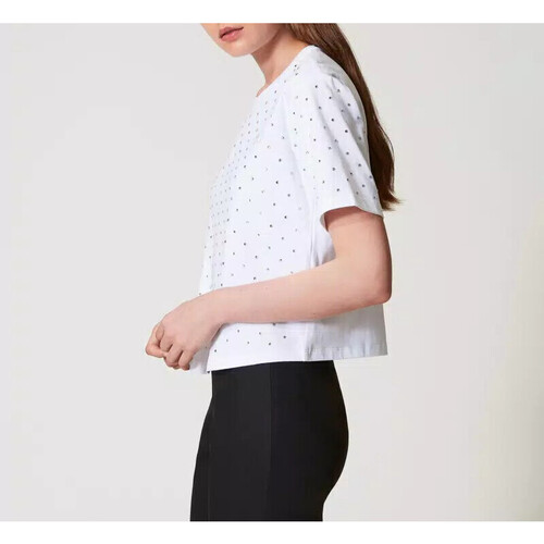 Twin Set T-SHIRT BOXY CON STRASS Art. 251AP2210 
