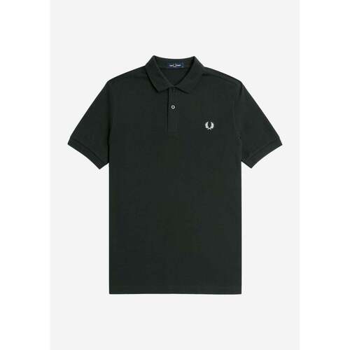 Kleidung Herren T-Shirts & Poloshirts Fred Perry Plain  shirt - night green snow white Grün