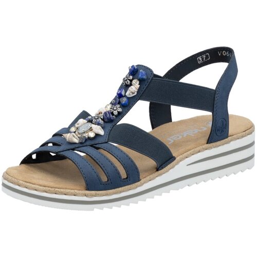 Schuhe Damen Sandalen / Sandaletten Rieker Sandaletten V0649-14 Blau
