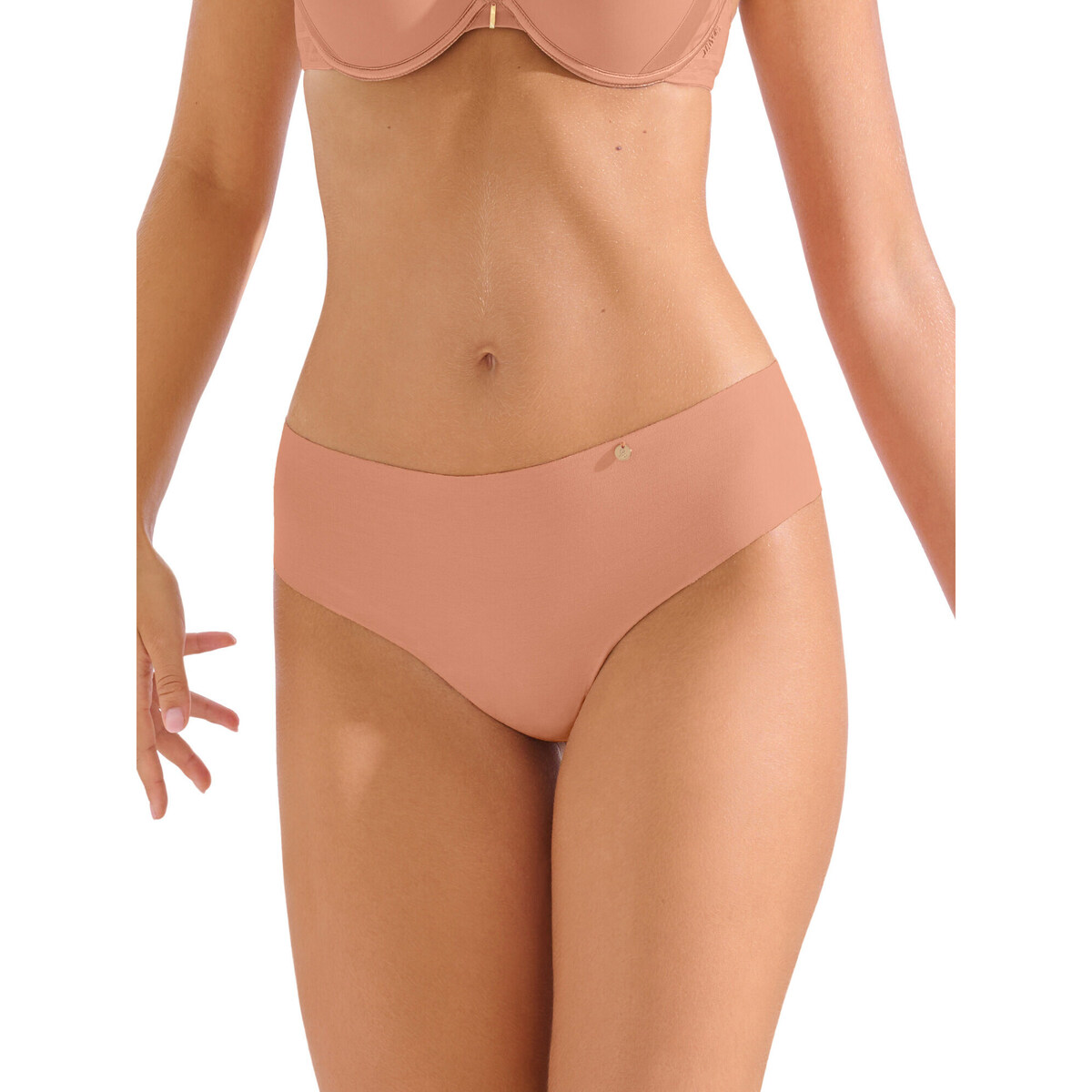 Unterwäsche Damen Tangas Lisca Brasilianischer sauberer Schnitt EVERYDAY Beige