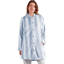 Kleidung Damen Strickjacken Admas Hausjacke Aqua Triangel Blau