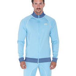 Kleidung Herren Sweatshirts Code 22 Sweatshirt Jacke mit Reißverschluss und Stehkragen Reflex Blau