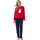 Kleidung Damen Pyjamas/ Nachthemden Lisca Pyjama Hose Top Langarm Twinkle Star  Cheek Rot