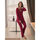 Kleidung Damen Pyjamas/ Nachthemden Lisca Pyjama Hose Top Langarm Gloriosa Rot