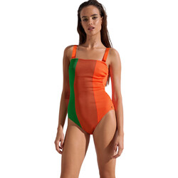 Kleidung Damen Badeanzug Lisca Einteiliger trägerloser Badeanzug ohne Bügel Malawi Orange