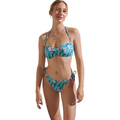Lisca Bademode-Top Bandeau vorgeformt ohne Bügel Kavala  Cheek Blau