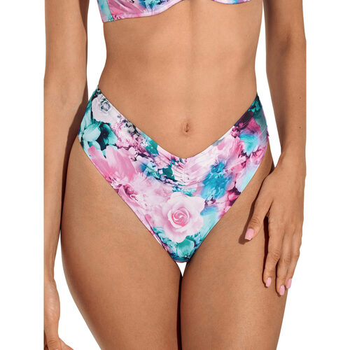 Kleidung Damen Bikini Ober- und Unterteile Lisca Brasilianische Badeanzugstrümpfe mit tiefem Ausschnitt Japan Blau