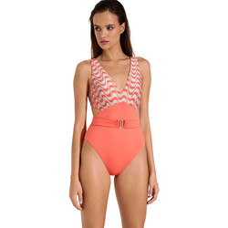 Kleidung Damen Badeanzug Lisca Einteiliger Badeanzug Monokini vorgeformt ohne Bügel Iceland Orange