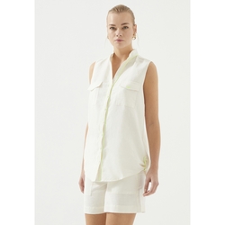 Kleidung Damen Hemden Just Like You Ärmelloses Leinenhemd Other