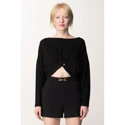 Kleidung Damen Pullover Elisabetta Franchi MD00251E2-110 Schwarz