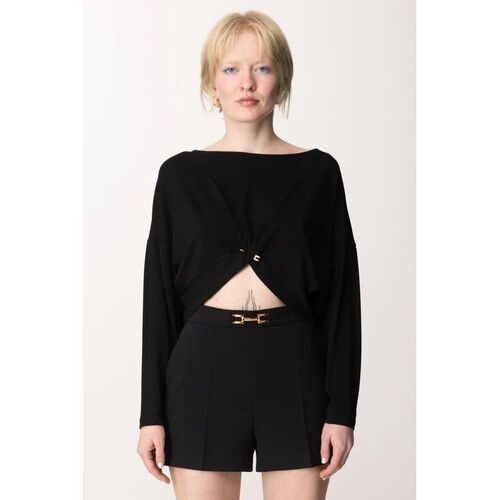 Kleidung Damen Pullover Elisabetta Franchi MD00251E2-110 Schwarz