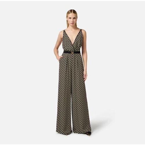Kleidung Damen Jogginganzüge Elisabetta Franchi TU03551E2-DJ5 Schwarz