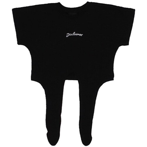 Kleidung Mädchen T-Shirts Disclaimer 25EDK58513 Schwarz
