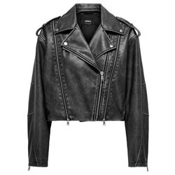 Kleidung Damen Lederjacken / Kunstlederjacken Only 15328481 Schwarz