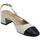 Schuhe Damen Pumps Nacree 5710002 Cap Nero Weiss