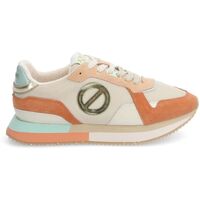 Schuhe Damen Sneaker Low No Name MIA NEW JOGGER W - KNIT/SUEDE/PAT. - BLANC CASSE/ORANGE Orange