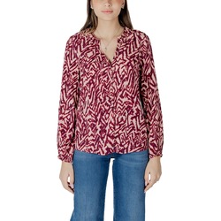 Kleidung Damen Tops / Blusen Street One Buttoned tunic blouse w collar 345323 Rosa