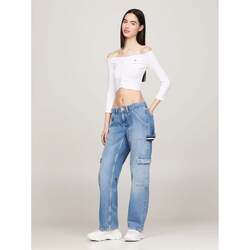 Kleidung Damen Hemden Tommy Jeans  Weiss