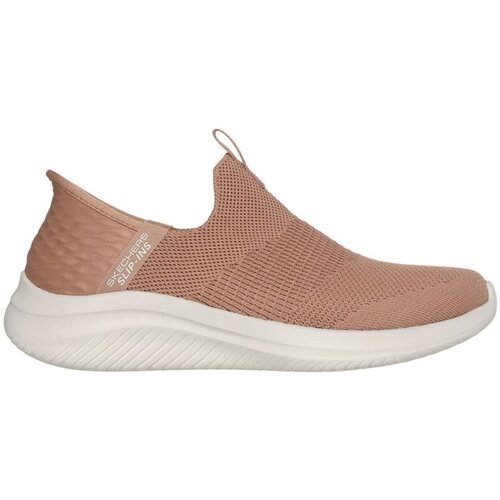 Schuhe Damen Slipper Skechers Slipper Ultra Flex 3.OM-Smooth 149708 BKW Braun