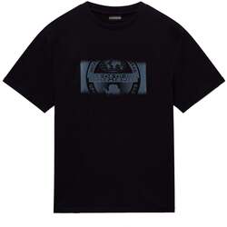 Kleidung Herren T-Shirts & Poloshirts Napapijri S Vanni Graphic T-Shirt Black Schwarz