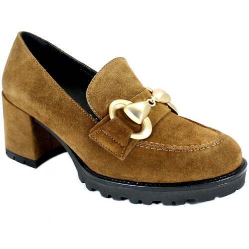 Schuhe Damen Slipper Melluso MEL-RRR-L5255W-SI Braun