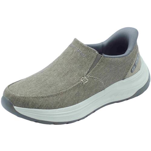 Schuhe Herren Slipper Skechers 205356 Decklan Gulliver Braun