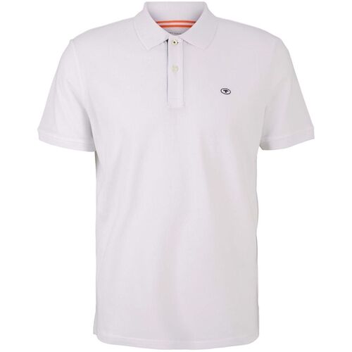Kleidung Herren T-Shirts & Poloshirts Tom Tailor Poloshirt Basic Poloshirt mit kleiner Logo-Stickerei Weiss