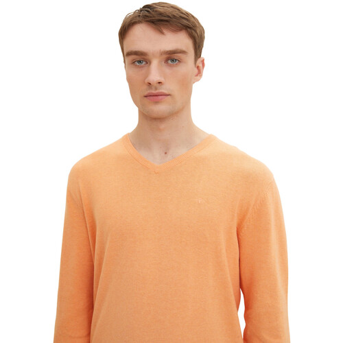 Tom Tailor Strickpullover Pullover V-Neck Orange