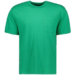 Kleidung Herren T-Shirts Tom Tailor T-Shirt Kurzarmshirt gepunktet mit Brusttasche Grün