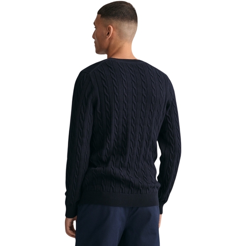Gant Pullover Strickpullover R-Neck Blau