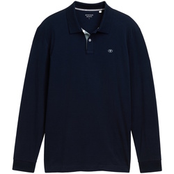 Kleidung Herren T-Shirts & Poloshirts Tom Tailor Poloshirt Langarmshirt mit Polokragen Blau
