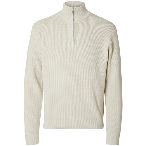 Kleidung Herren Pullover Selected Pullover THEO Strickpullover Troyer Grau