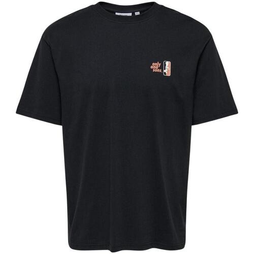 Kleidung Herren T-Shirts Only And Sons  Schwarz