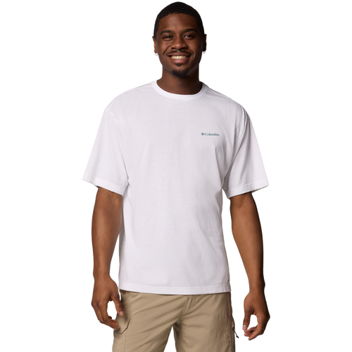 Kleidung Herren T-Shirts Columbia Cedar Trail Back Graphic Tee Weiss