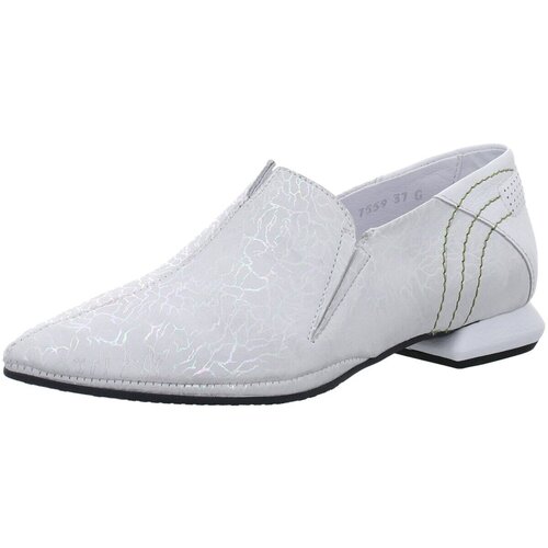 Schuhe Damen Slipper Simen Slipper 7559A WEISS/SILBERN Weiss