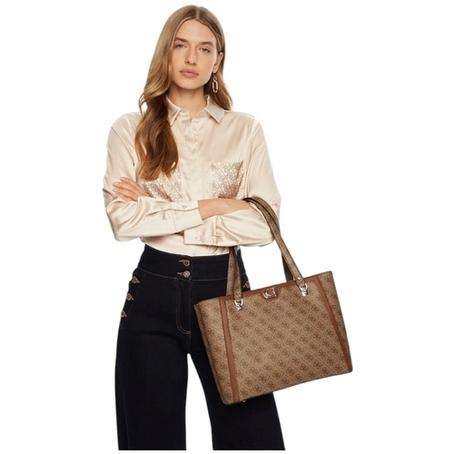 Guess NOLANA SML GIRLFRIEN LATTE LOGO/BROWN Beige Beige