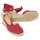 Schuhe Damen Leinen-Pantoletten mit gefloch Castaner  Rot