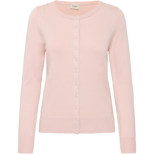 Kleidung Damen Strickjacken Fransa Cardigan femme  Zubasic 60 Core Essentials Rosa