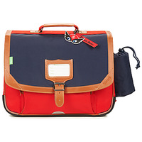 Taschen Jungen Schultasche Tann's ARTHUR CARTABLE 38CM POCHE GOURDE Marine / Rot