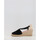 Schuhe Damen Leinen-Pantoletten mit gefloch Gaimo VALENCIA24 Schwarz