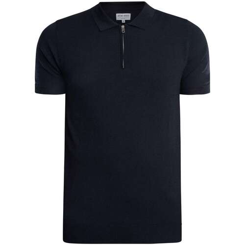 Kleidung Herren Polohemden Antony Morato Superschlankes Poloshirt mit Reißverschluss Blau