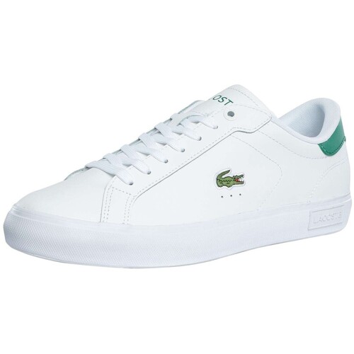 Schuhe Herren Sneaker Low Lacoste Powercourt 125 2 SMA Leder-Sneaker Weiss