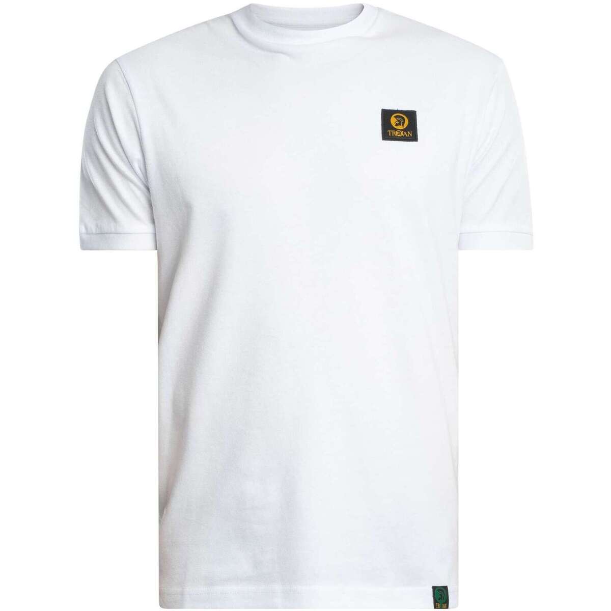 Kleidung Herren T-Shirts Trojan T-Shirt mit Aufnäher Weiss