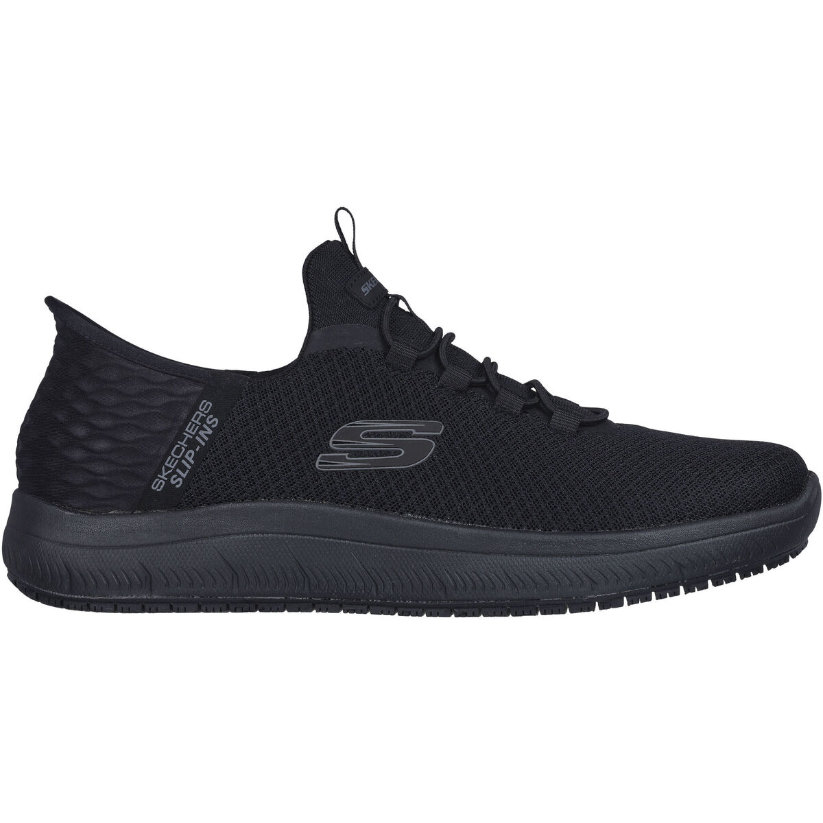 Schuhe Herren Sneaker Skechers Baskets  Slip-Ins Work Slip-Resistant: Summits-Colsin Schwarz