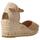 Schuhe Damen Leinen-Pantoletten mit gefloch Gaimo  Beige
