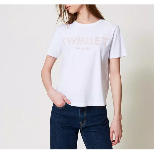 Twin Set T-SHIRT CON RICAMO LOGO OVAL T Art. 251TT2042 