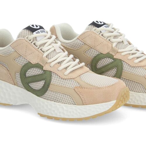 No Name CARTER 2.0 RUNNER M - MESH/SUEDE/SUED - SABLE/VERT Beige